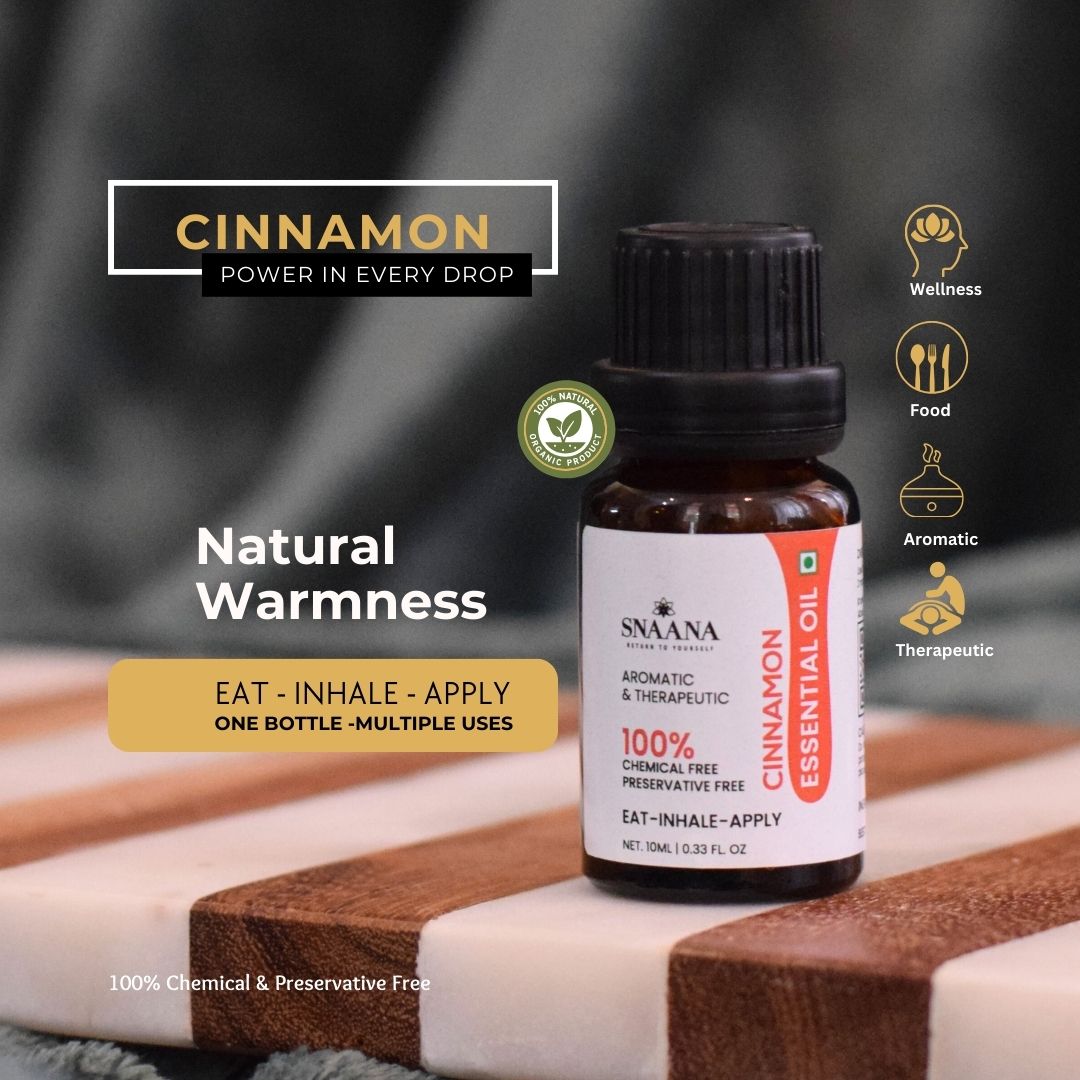 Essential Oil Winter Combo (Pack of 5 - Cinnamon + Ginger + Turmeric + Clove + Rosemary)
