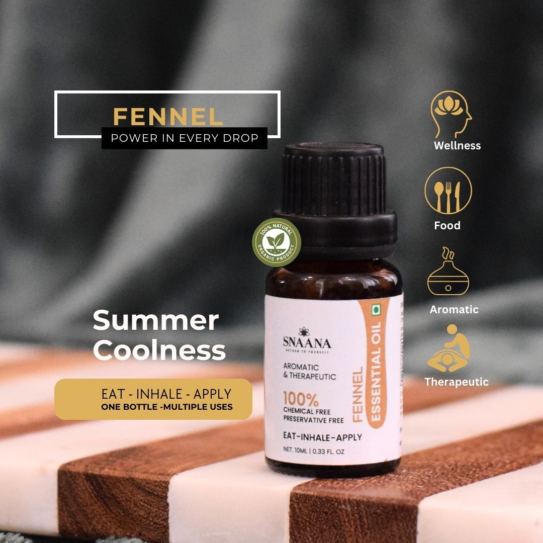 Essential Oil Summer Combo (Pack of 5 - Lavender + Lemongrass + Fennel + Peppermint + Sweet Lime)
