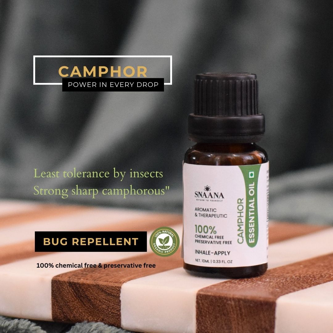 Essential Oil Bug Repellent Combo (Pack of 5 - Lemongrass + Camphor + Peppermint + Sweet Lime + Cinnamon)